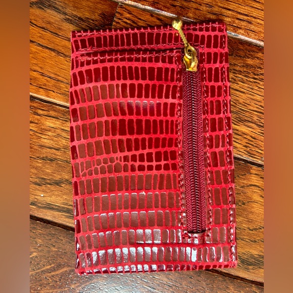 Due Fratelli Vintage Small Leather Mini Wallet Snakeskin Pattern NWOT - Picture 2 of 5